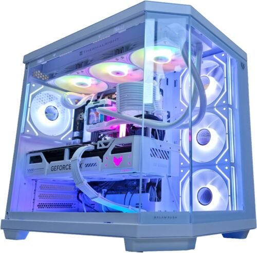 PC BLANCA PC Gamer Intel Core i9 14va Gen · RTX 5080 16 GB · 32 GB RAM DDR5 · 1 TB SSD · Enfriamiento Líquido · Gama Ultra 4K