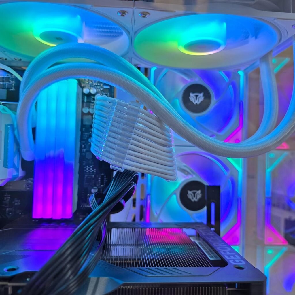 Luces aRGB en gabinete blanco