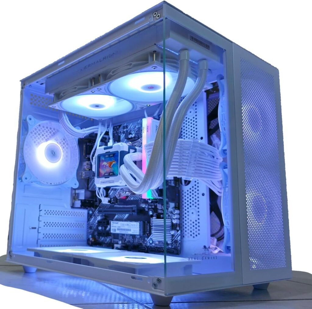 Pc Escritorio Gamer Blanca Radeon Vega Ryzen 7 5700G Enfriamiento Líquido con Pantalla LED 32GB RAM 1TB NVME SSD computadora Gamer