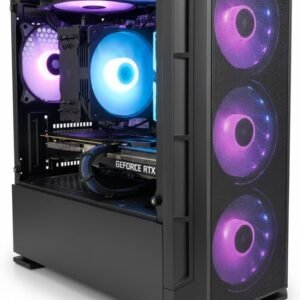 Pc Gamer Negra Ryzen 7 5800x RTX 4060 Ti ó 5060 Enfriamiento Alta eficiencia 32gb RAM 1 TB NVME SSD Fuente de Poder certificada Bronze Plus