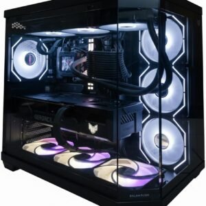 Pc Escritorio Gamer Blanca 5070 Ti 16 GB Ryzen 9 7900x RTX 5070 Ti Enfriamiento Líquido con pantallita 32GB RAM 1 TB NVME SSD Marcas Gama Alta Fuente certificada Bronze Plus Computadora Gamer (Negro)