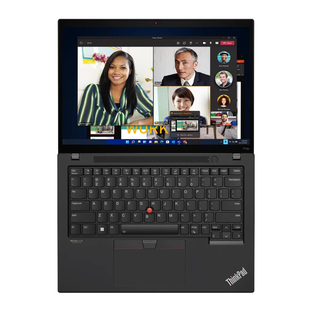 lenovo-thinkpad-p14s-gen4-reacondicionada-arriba ThinkPad P14s Gen 4 abierta, vista superior del teclado