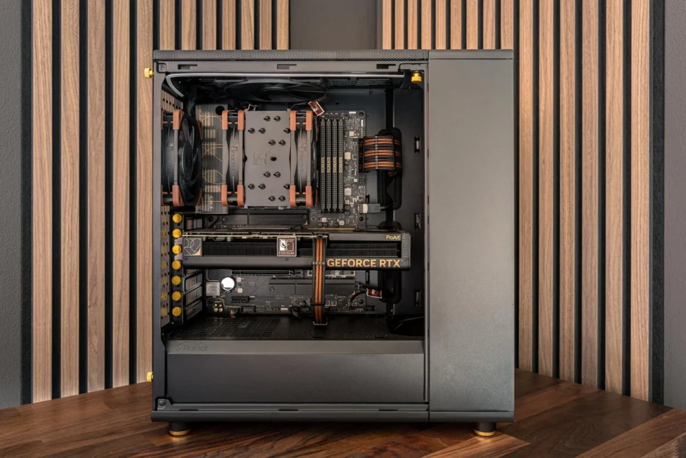 pc-maxima-interior Interior de la PC Máxima con disipador Noctua y RTX 5080